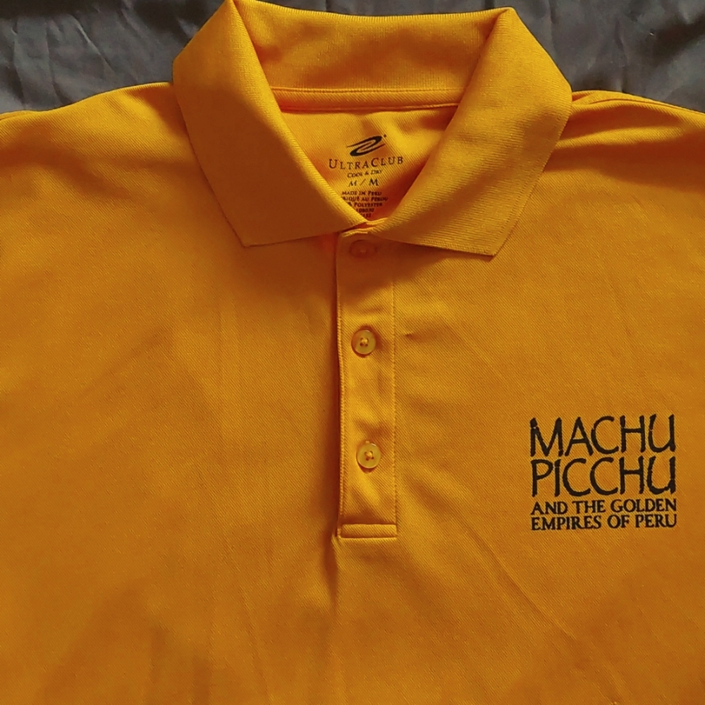 Machu Picchu exhibition shirt Med. Larg. XL XXL Color gold